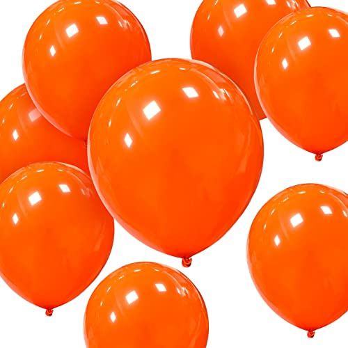 12inch Orange Party Balloons 50 pack, Strong Thicken Latex Balloons Round Helium Balloon for Birthday Kids Party Weddings Baby Shower Halloween Decorations Supplies (Orange Balloons, 50 PCS 12 inch)