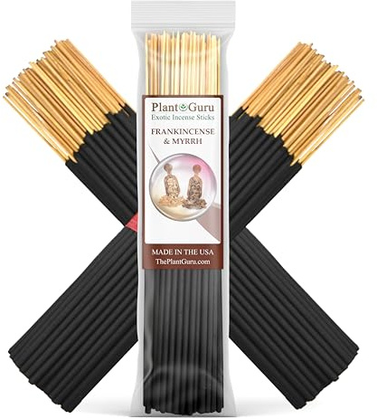 Frankincense and Myrrh Exotic Incense Sticks 7 Inch - Bulk 1 Bundle 85 to 100 Sticks - Natural 7 Long Lasting Aroma That Burns for 30 to 45 Minutes.