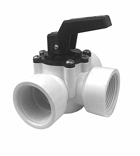 FSRTOP PVC 3-Wege-Solarschieber Bypass für Solar- oder Wärmepumpe mit Innengewinde für Quick up Pool Schwimmbecken und Pools