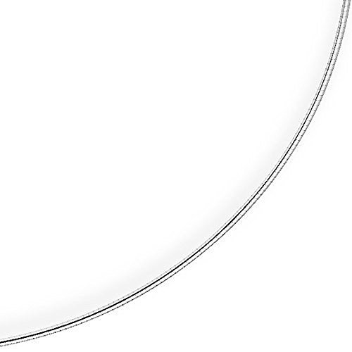 1,2mm Halsreif Omegareif Omegakette 585 Gold Weißgold Goldkette 42cm Damen