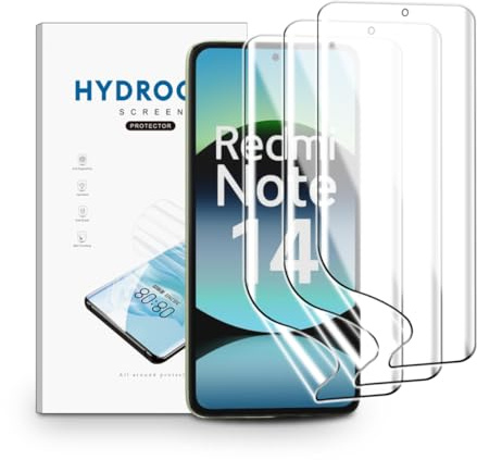 nvskvd Film Hydrogel pour Redmi Note 14 4G, 3 Pièces TPU Film Protection Écran HD Clair Doux Transparent Film de Protection d'écran