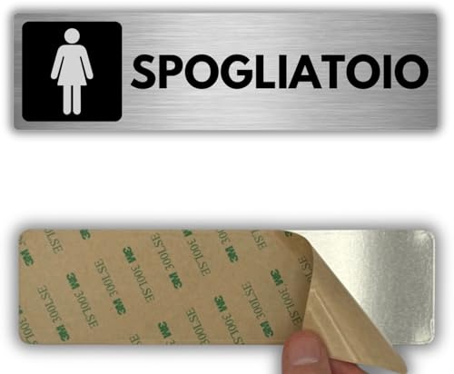 LEIASA | Panneau vestiaire femme – 5 x 18 cm – Aluminium – Zone féminine