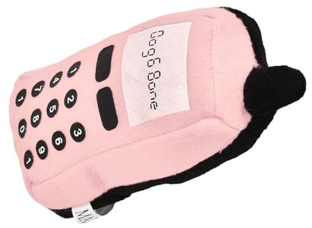 GLOGLOW Dog Chew Toy, Cell Phone Puppy Interactive Toy with Crinkle Sound for Small Medium Dog Play Training Chew, Squeaky Soft Stuffed Plush Nan Supplies (Pink)