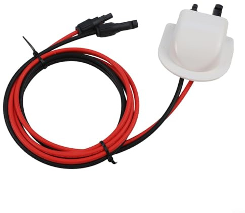Besttoolifes Sistema de entrada de doble cable solar resistente a la intemperie con cable de extensión de 2 m, carcasa ABS, sello IP68 para techo de caravana, cubierta de yate y P fotovoltaico (blanco