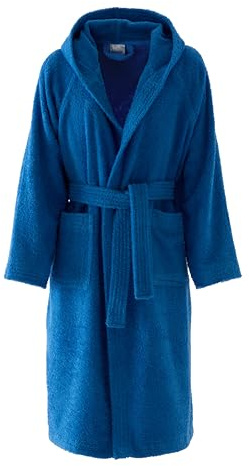Bassetti Accappatoio Junior Con Cappuccio, Mare, 100% Cotone, 10-12 Anni Bambino, Bambina, Unisex, In Spugna Morbido Assorbente Resistente E Lavabile In Lavatrice