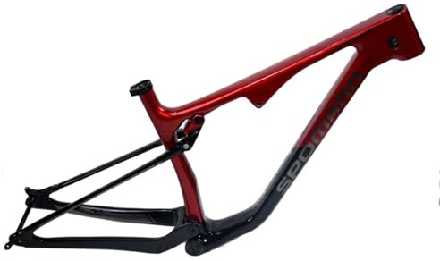 NURUGURE Cadre de VTT Tout Suspendu 29 Pouces, Cadre en Carbone 15/17 Pouces, Freins à Disque XC à Queue Souple, débattement 150 mm, axe traversant 12 x 148 mm, boîtier de pédalier 92 mm