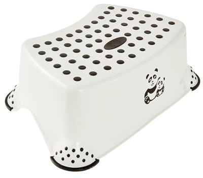 keeeper Panda Tritthocker, Ab ca. 3 bis ca. 14 Jahre, Anti-Rutsch-Funktion, Tomek, Weiß