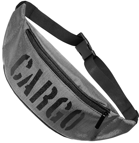 CARGO by OWEE Gürteltasche Handgefertigt Brusttasche Herren Damen Stylisch, Bauchtasche Mädchen Jungen Crossbag Reise Gadgets Sport Hip Bag Cordura Wasserfest Schnittfest Anti-Diebstahl Grau