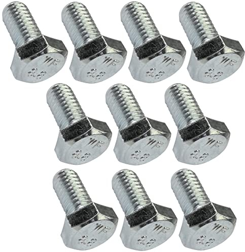 AERZETIX - C47301 - Juego de 10 Pernos M6x12 - cabeza hexagonal - Ø6x12mm - DIN 933 - acero galvanizado - bricolaje - herramienta de montaje/ferretería