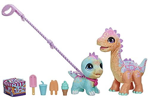 furReal Sallys Eisparty elektronisches Tierchen mit über 40 Geräuschen und Reaktionen und Walkalots Dino, ab 4 Jahren[Exklusiv bei Amazon]