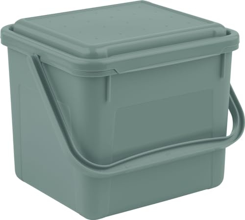 Rotho Komposteimer Bio 5 L Misletoe Green Biomüll Abfalleimer
