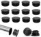 40 Stück 22 mm Plugs Diameter Lamellar Plugs Round Plug Cover Cap Plastic Lamellar Plug Round Pipe Plugs Black for Round Pipes with Furniture Gliders Round Kunststoff abdeckkappen