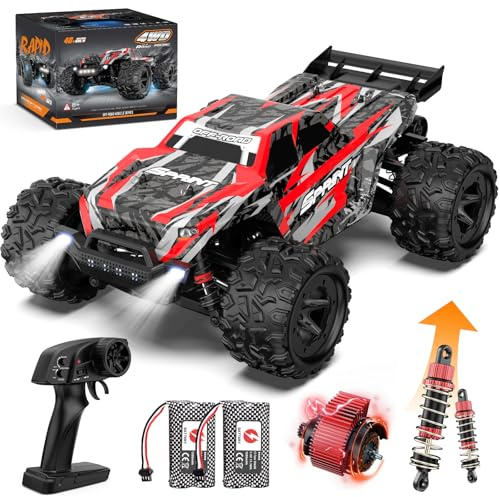 Gaeymy Voiture Télécommandée 40 KM/H, 1:18 Voiture Télécommandée Tout Terrain avec LED, 4WD Voiture RC Drift Car Rapide, 2,4 GHz Buggy Telecommande avec Batterie pour Adulte Fille Garcon Enfant