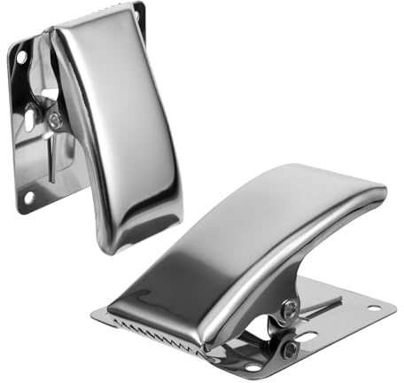 Sosoport Pinza para Filetear Pescado de Acero Inoxidable 2 Piezas con Mandíbula Profunda para Descamar y Limpiar Herramienta Portátil para Tabla de Filetear Sujeción Segura y Uso Cocina