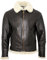 Infinity Herrencreme B3 Schaffell-Weltkrieg-2 Bomber-Leder Fliegen Fliegerjacke 5XL