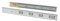 Emuca 3051305 Set Schubladenführungen, Vollauszug mit Rollen gedämpftes Scharnier 45mm x 450mm, Lot von 5