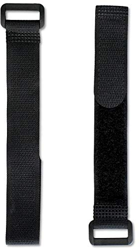 FrogJim 20x Klett Kabelbinder 20 cm - schwarz mit Schnalle - wiederverschließbares Klettband 20cm mit Öse - Nylon KSE2020
