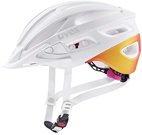 uvex True cc - Leichter Allround-Helm für Damen - individuelle Größenanpassung - erweiterbar mit LED-Licht - White - Peach matt - 52-55 cm