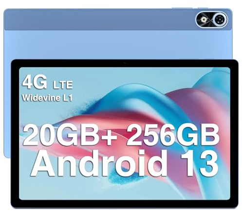 DOOGEE T10 Plus Tablet 10.5 Zoll, Android Tablet 20GB RAM+ 256GB ROM(1TB TF), 2K 1920 * 1200 Octa-Core,8250mAh Akku, 13MP+8MP Kamera, Tablet PC 4G LTE/5G WiFi/Widevine L1/GPS/mit Hülle 2024