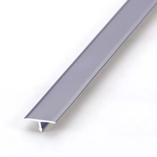 LIYI929GP Profilo di Transizione 90cm, Piatto, Profilo A T Alluminio Guida di Transizione Anodizzata, Aderentemente Aderente, Facile da Tagliare Striscia Sottoporta per Dividere Doccia A Pavimento