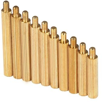 TULDYS M2*L+3mm Mässing fristående pelare Hane Hona Rund räfflade gängade fästen Spacer Moderkort Bult Skruv 3mm-40mm(18mm,M2(20PCS))