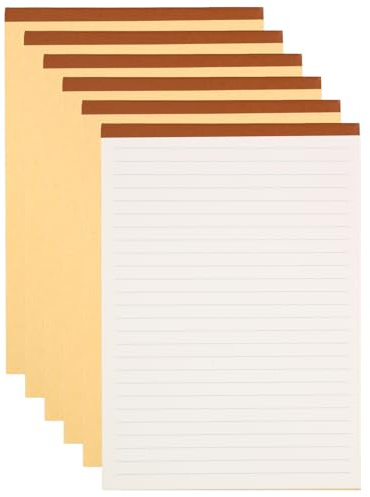 M&G 7x10 Note Pads, 6 Pack B5 Legal Pads 70 Sheets Notepads Writing Pad College Ruled Lined Memo Paper Tablet for Work Writing Note Taking