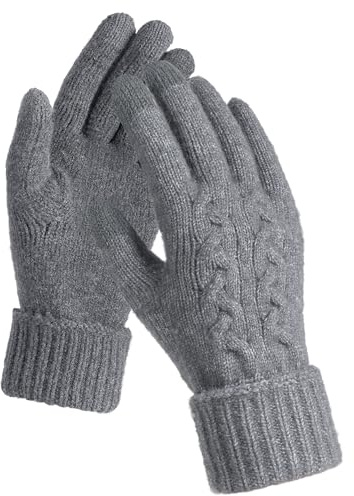TRENDOUX Thermal Gloves Women Winter: Warm Comfortable Lightweight Winter Gloves, Updated Touch Screen Running Glove With Softshell For Cold Weather, Thick Liner Glove For Walking, Driving, Hiking