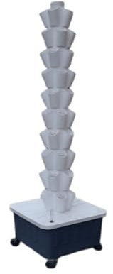 Torre hidropónica, sistema de cultivo hidropónico, invernadero para granjas y jardines domésticos, torre de cultivo vertical para hierbas, frutas y verduras, con bomba hidratante, adaptador, macetas