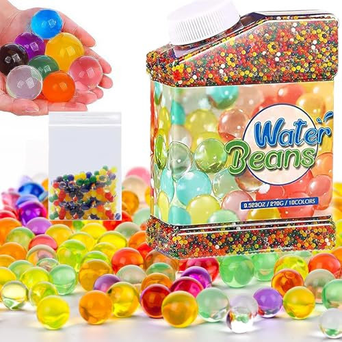 Wisyoth Wasserperlen Set 50000 Stücke & 200 Stücke Deko Wasserkugeln XXL, Water Beads Ungiftig für Schwimmende Perlen, Pflanzen in Vase, Schwimmende Kerzen, Hochzeits-Mittelstück, Vasenfüller