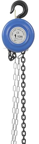Hand Chain Hoist 1T/2204.62 lbs 3m/9.84ft Blue Capacity Chain Block Manual Chain Hoist Heavy Duty Pulley Hoist with Anti-Reverse Lock for Lifting Good in Transport & Workshop
