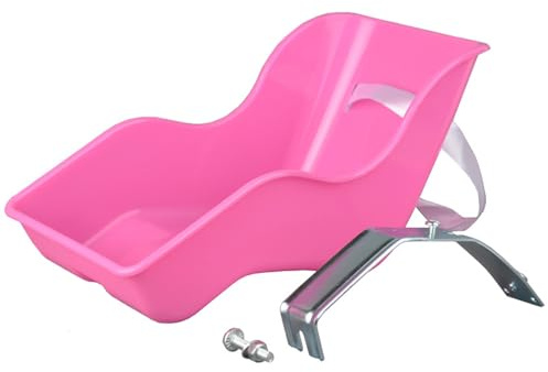 Zenlir Asiento de muñeca para niños, ligero, práctico, para decoración de muñecas, soporte estable, accesorios de fijación, asiento de bicicleta para niños y niñas