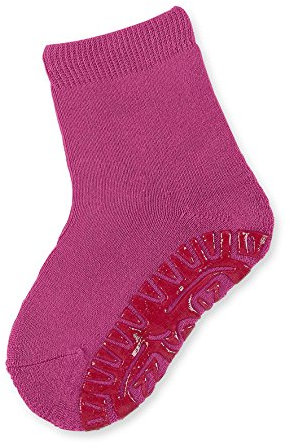 Sterntaler Fli Fli SOFT uni - Mädchen Fliesen Flitzer einfarbig - warme Stoppersocken Baby mit Innenfrottee - elastische Baby und Kinder Strümpfe mit Anti-Rutsch-Sohle, magenta, Größe 28