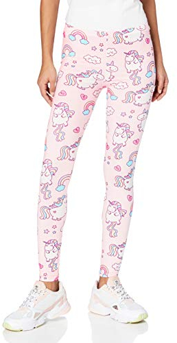cosey - Bedruckte Bunte Leggins (Einheitsgröße) Verschiedene Leggings Designs, Einhörner Pink, Einheitsgröße