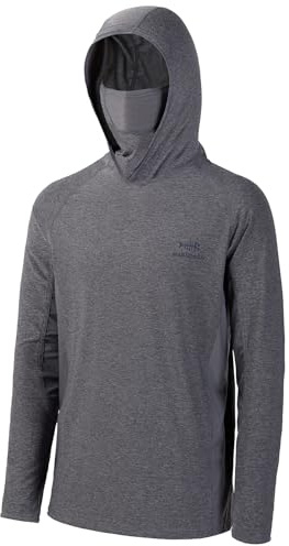BASSDASH UPF 50+ UV-solskydd för män Långärmad Performance Fishing Hoodie Huvtröjor