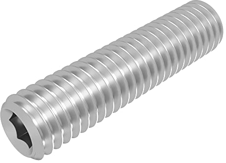 SECCARO Perni filettati con attacco conico M10 x 45 mm, in acciaio inox V2A VA A2, DIN 913/ISO 4026, esagonali, 20 pezzi