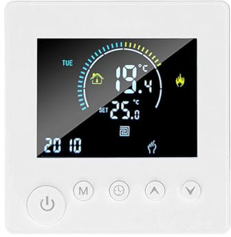 Pojedehy TUYA WiFi Thermostat Temperature Controller Water Electric Floor Heating TRV 3A Digital LCD Display Wall Mounted Easy Install Easy to Use