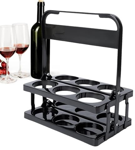 Porte Bouteille De Bière, Panier À Bouteilles Pliable Pour 6 Bouteilles, Panier À Boissons Avec Poignée, Récipient À Boissons, Porte-boissons Pliable En PP Pour Pique-nique, Camping,voyage, Restaurant