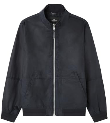 Springfield Suede PUFFET Jacket Chaqueta De Ante, Azul, L para Hombre