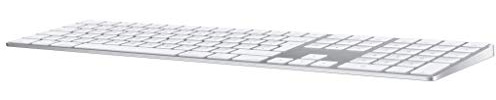 Apple Magic Keyboard with Numeric Keypad: Bluetooth, rechargeable. Works with Mac, iPad or iPhone; US English, silver (Renewed)