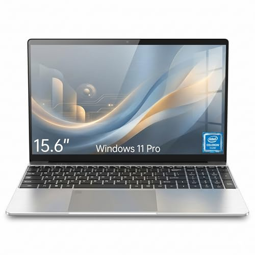 Breloom 2026 PC Portatile da 15.6, Computer Portatile con Win 11 Pro, Notebook Celeron 5205U, Laptop 8GB RAM 1TB SSD, USB 3.0, HDMI, Display FHD 1920x1080, Wi-Fi 5, Impronta/Tastiera retroilluminata