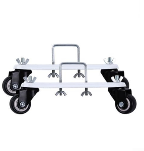 Roulettes de chauffage, roues de radiateur électrique à huile avec support de base en acier à deux montants, roulettes de 5 cm de large pour chauffage (noir)