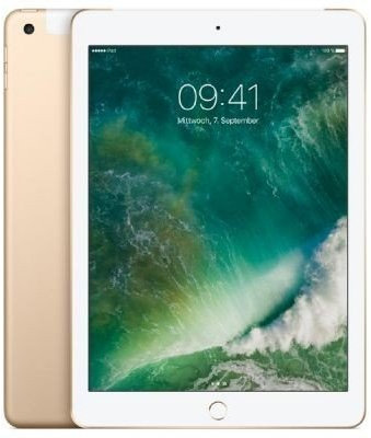 Apple iPad 9.7 (5th Gen) 128GB Wi-Fi + Cellular - Gold - Unlocked (Renewed)