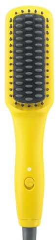 Drybar The Baby Brush Crush Mini Heated Straightening Brush, Corded Electric, Yellow