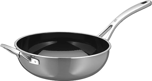 WMF Fusiontec Mineral Wokpfanne Induktion 28 cm, Wok, High-Tech Keramik, backofenfest, kratzfest, grau