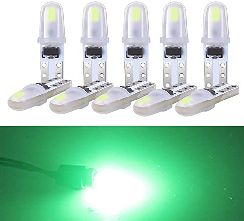 PNNNU 10 Pz T5 Luci del Cruscotto 3014 2SMD LED Luce Dell'interno Dell'auto Luce Laterale Auto Cuneo Strumento Lampadine Dell'indicatore di Direzione,Verde