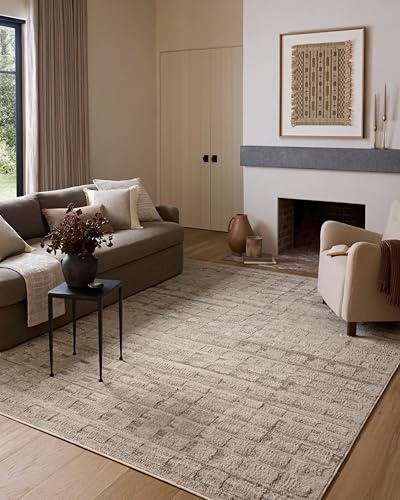 Loloi Amber Lewis Monty Collection MOT-06 Pebble/Beige 7'-10 x 10', .50 Pile Height, Area Rug