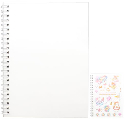 Amimy Reusable Sticker Album, 40 Pages, A5 Size, Transparent Matte Cover, Lay Flat Design