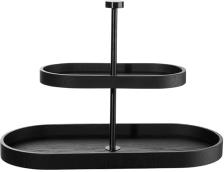 ASA Selection Wood schwarz Etagere 2-stufig oval 25cm