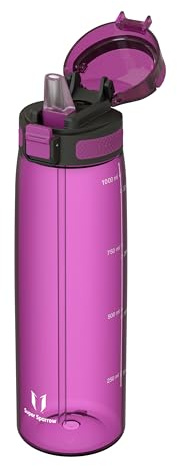 Super Sparrow Botella Deportiva - TouchSip Botella Agua - 1L - Tritan Botellas con Pajita, Sin BPA