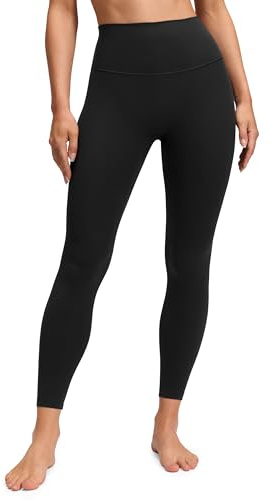 CRZ YOGA Butterluxe No Front Seam Yoga Leggings 25 - High Waisted Womens Lounge Pants Pilates Workout Athletic Buttery Soft Black Small